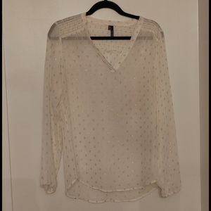 Maurices sheer v-neck blouse